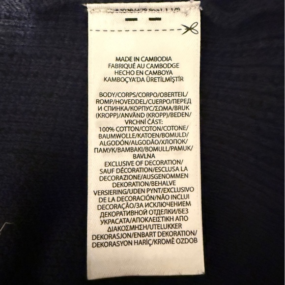 Polo Ralph Lauren Pima Cotton Dark Blue Full-Zip Pima Cotton Sweater - XL - Picture 10 of 13